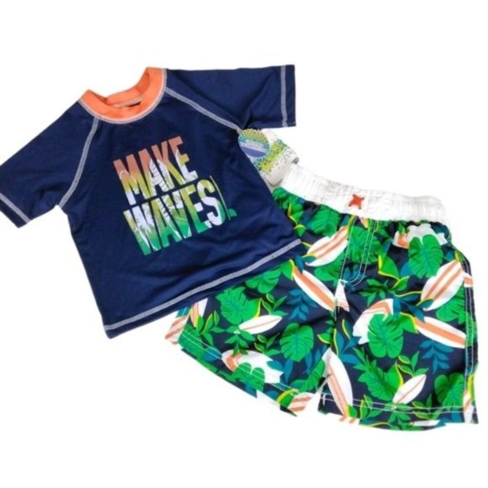 iXtreme Swim Boys UV Protection Swimsuit Set Navy Size 2T
